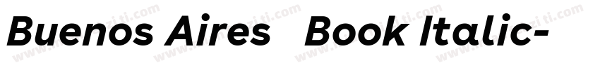 Buenos Aires   Book Italic字体转换